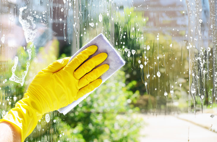 Cleaning windows Spring cleaning
